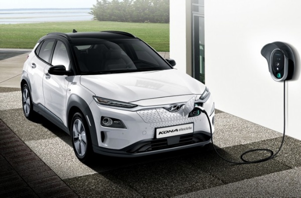 Electric vehicle on the road